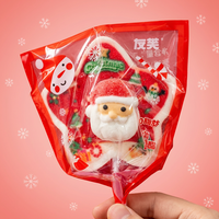 Kerstmis Kerstman Cartoon Marshmallow Lollipop Staafjes Enkelverpakking Groothandel Snoep