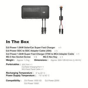 Cargador Súper Rápido Solar/de Coche DJ Power de 1.8kW para DJ Power 2000/Power 1000 - Product Image 4