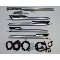 Panneau d'instrumentation argenté métallique, panneau intérieur à quatre portes avec éclairage d'ambiance multicolore, adapté à la VW Passat B8 8.5 Arteon