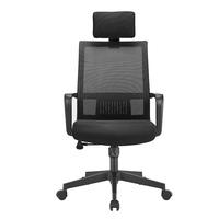 Chaise de bureau moderne inclinable en maille, chaise de bureau ergonomique à dossier haut en maille réglable pour la maison et le bureau