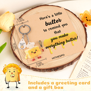 <b>Cute</b> Butter Chef Key Chain Cartoon Rubber Zinc Alloy Pendant Bag Charm Gift <b>Keyring</b> - Product Image 5