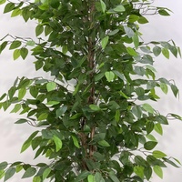 Arbre artificiel Ficus variegatus, plante artificielle Banyan variegata avec feuillage à bords blancs pour intérieur, maison, bureau, plusieurs tailles
