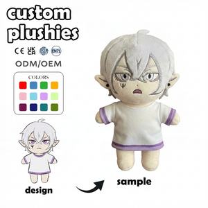 Jouets en peluche elfes d'anime personnalisés, jouet en peluche avec logo, jouet en coton pour anniversaire, faible MOQ, OEM ODM, poupée en peluche - Product Image 1