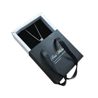 Boîte à bijoux pliante de luxe personnalisée par le fabricant avec impression de logo, pour bagues, colliers, boucles d'oreilles, avec insert en mousse