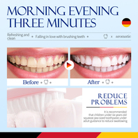 Vente en gros de dentifrice probiotique bon marché personnalisé label privé dentifrice à la menthe blanchissant l'haleine fraîche des dents blanches