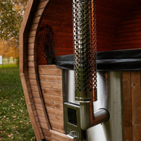 Promo Terbatas! Sauna Hybrid Outdoor Desain Modern Terbaru, Kapsul Inframerah untuk Kombinasi Hot Tub dengan Uap Kering