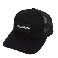 Gorra Trucker Estructurada de 6 Paneles de Alta Calidad, con Logotipo de Parche Tejido Personalizado, Visera Plana, Malla de Algodón y Cierre Ajustable