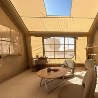 Tente de camping gonflable quatre saisons en tissu Oxford pour 5 à 8 personnes, deux chambres, un salon, ouverture automatique rapide, imperméable