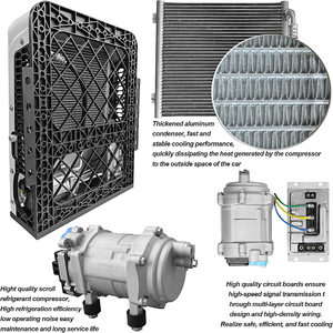 Aire Acondicionado Eléctrico de Estacionamiento Dividido <span class=keywords><strong>para</strong></span> Camiones Ligeros y Pesados, Unidad de Refrigeración de Cabina de Camión de 12V/24V CC, Aire Acondicionado <span class=keywords><strong>para</strong></span> <span class=keywords><strong>Caravana</strong></span> - Product Image 4