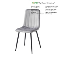 Chaise de salle à manger en velours doux avec motif diamant capitonné, minimaliste et confortable, pour résidentiel, restaurant et café commercial