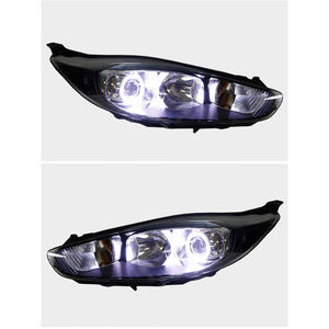 Fari Anteriori Full LED Personalizzati per <span class=keywords><strong>Ford</strong></span> <span class=keywords><strong>Fiesta</strong></span> 2009-2015 con Lente del Proiettore Bi-Xenon e DRL - Product Image 4