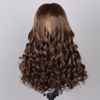 Perruques en cheveux naturels vietnamiens bouclés et rebondissants en gros pour femmes noires, avec mèches 4/27, sans colle, perruques en cheveux humains HD Lace 13x4 pré-épilées