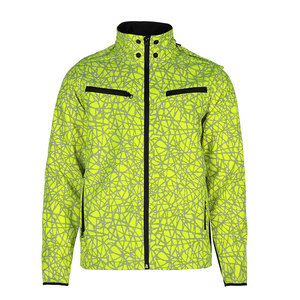 Fornitura di fabbrica alta qualità HI VIS Zip Base traspirante <span class=keywords><strong>antivento</strong></span> e idrorepellente Top Softshell giacca - Product Image 1