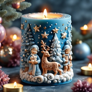Stampi in Silicone per Regali Natalizi da Ragazza, Utilizzabili per Creare Gesso, Resina, Torte, Candele e Regali - Product Image 1