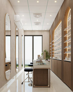 ตู้โชว์กระจกไม้สำหรับร้านค้าปลีก พร้อมไฟ LED แบบกำหนดเอง ดีไซน์ทันสมัย สำหรับร้านแว่นตา - Product Image 6