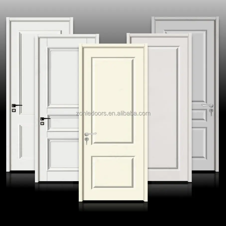 Porte en bois affleurante pour pièce Offre Spéciale ou portes en wpc cachées de fournisseur standard doré Porte en bois massif moderne noire secrète avec serrure intelligente