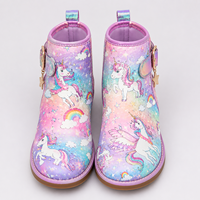 Bottes à lacets pour enfants personnalisées OEM ODM, couleur bonbon, imprimées, chaussures plates, chaussures de mode pour filles, vente en gros d'usine