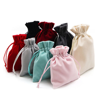 Vente en gros de pochettes à bijoux en velours personnalisées Hanhong RBD4 avec fermeture à cordon, emballage cadeau personnalisé