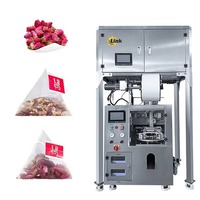 Machine d'emballage automatique triangulaire pour sachets de thé, de fruits et de thé parfumé avec moteur d'enroulement, étiquetage et marquage