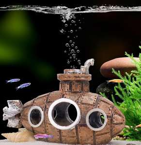 인공 나무 어항 고비 숨기기 동굴 수족관 나무 구멍 대피소 수지 새우 산란 햄스터를위한 라이브 장식품 사육 집 - Product Image 6