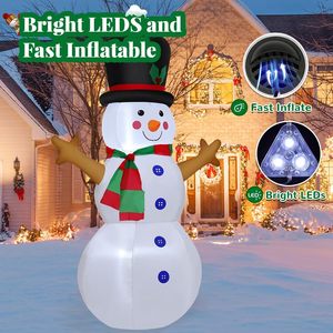 Goosh 4 ft giáng sinh inflatables <span class=keywords><strong>Snowman</strong></span> trang trí ngoài trời đèn LED được xây dựng trong Xmas sân & trong nhà vườn cỏ trang trí cho bữa tiệc - Product Image 5