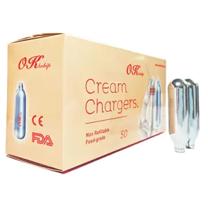 China Free Shipping Usa Stock Food Grade Smart Whipped Fresh Cream Chargers 50pcs / Box 8g Fastgas Cream Chargers