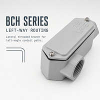 Boîtier de jonction anti-explosion IP65 en acier inoxydable/alliage d'aluminium à angle droit/gauche BCH pour zones dangereuses, applications électriques industrielles