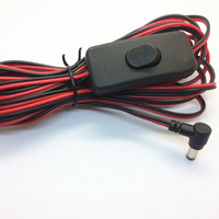 Câble d'alimentation cc personnalisé DC5521 5525 câble cc 5.5mm * 2.1mm avec interrupteur pour lampe à LED