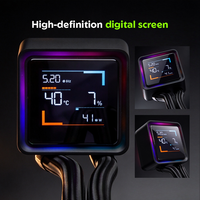 Écran de température numérique AIO pour refroidisseur liquide de CPU, 240 mm 360 mm, personnalisé en usine, pour PC de jeu Intel AMD