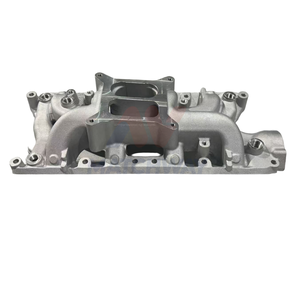 Collecteur d'admission à double plan MATCHWAY SBF en aluminium satiné, à carburateur, nouvellement usiné par CNC pour moteur Small Block 260 289 302 V8 - Product Image 1