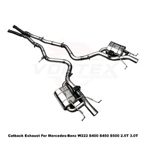 ระบบท่อไอเสียแบบ Catback พร้อมวาล์ว Vortex SS304 สำหรับรถยนต์ Mercedes-Benz S-Class W222 S400 S450 S500 2.5T 3.0T ปี 2014-2020 แบบติดตั้งได้โดยตรง รุ่นปรับแต่ง K - Product Image 2