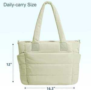 New Women's Lightweight Puff Handbag Nylon Handbag Puff Shoulder <b>Bag</b> - Product Image 3