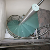 CBMMart Escalier en bois écologique en colimaçon et en arc avec marches antidérapantes pour maisons durables