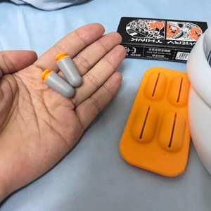EERYTHIN ที่อุดหูสำหรับนอนหลับ ซิลิโคนแบบหน้าแปลน 36dB ลดเสียงรบกวน สีส้ม ฉนวนกันเสียง อุปกรณ์ป้องกันการได้ยิน - Product Image 2