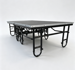 Plateforme de scène pliable, scène mobile en fer, scènes pliables d'intérieur avec tapis pour hôtel, école, exposition - Product Image 1