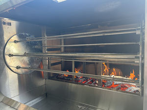 Máquina de Asar <span class=keywords><strong>Pollo</strong></span> y Carne a la Parrilla para Restaurantes, Horno Rotatorio de Carbón y Gas para Asar Cerdo y <span class=keywords><strong>Pollo</strong></span>, Parrilla Giratoria para Barbacoa - Product Image 4