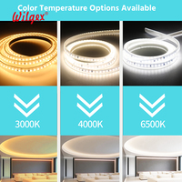 Barre lumineuse LED personnalisée IP67 de qualité alimentaire pour comptoir, décoration de lieux de divertissement, bande de silicone DOB découpable de 10 cm