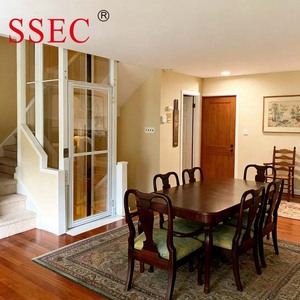 Ascenseur de villa SSEC en acier inoxydable, ascenseur <span class=keywords><strong>domestique</strong></span> résidentiel avec cabine élégante pour maison - Product Image 2