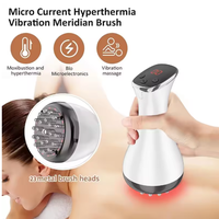 OEM ODM Brosse de massage vibrante chauffante sans fil pour drainage lymphatique et anti-cellulite, outil Gua Sha corporel pour salon et usage domestique