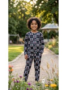 Collection de tenues coordonnées pour garçons importées et élégantes, qualité supérieure, ensemble deux pièces assorti, vêtements confortables pour enfants, style moderne et décontracté - Product Image 3
