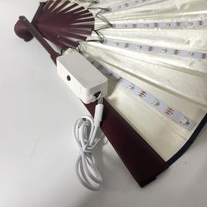 <span class=keywords><strong>2022</strong></span> nuovo ventilatore pieghevole a Led luminoso multicolore in arrivo ventilatore luminoso ricaricabile per la festa - Product Image 5