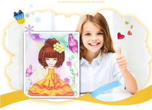 Vente en gros de jouets éducatifs faits à la main, mini cadre blanc, dessin animé, bricolage, peinture au diamant 5D <span class=keywords><strong>pour</strong></span> enfants, ensemble de peinture au diamant <span class=keywords><strong>pour</strong></span> enfants - Product Image 6