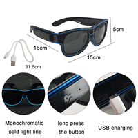 Gafas de Sol LED Recargables por USB con Logotipo Personalizado para Halloween, Navidad, Año Nuevo, Eventos, Festivales de Música, Gafas con Luz de Neón
