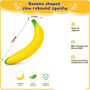Tendance Jumbo Kawaii Doux Fruit Géant Squishies Banane-Style Squeeze Jouets Soulagement Du Stress Slow Rising Squishies Fidget Toys 14 Ans - Product Image 3