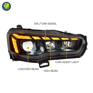 YU GUANG per mitMitsubishi <span class=keywords><strong>Lancer</strong></span> luce per auto a 2009 2016 fari per auto Upgrade A4 stile faro di testa spina e lampada da gioco - Product Image 5