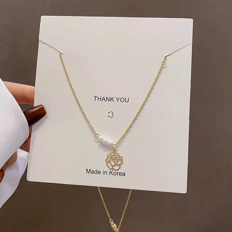 Newn kalung rantai wanita, perhiasan desain kalung Choker tali Putar baja tahan karat berlapis emas 18K minimalis
