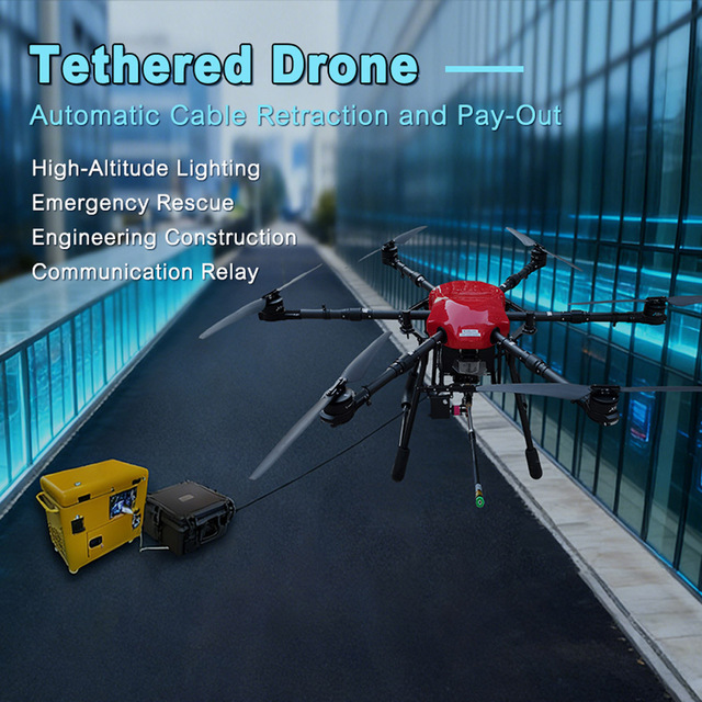 Professional Tethered Drone for Exterior Wall Cleaning with Long Duration Operation and Reliable Performance