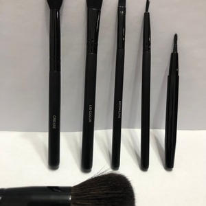 Juego de brochas de maquillaje de viaje negras, 6 uds., base de pelo Natural clásica, Kit de brochas cosméticas, Base, herramientas de brochas de maquillaje profesionales - Product Image 3