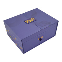 Boîte cadeau de luxe personnalisée avec mécanisme de levage automatique, emballage rigide innovant en papier, double ouverture premium avec fermeture magnétique