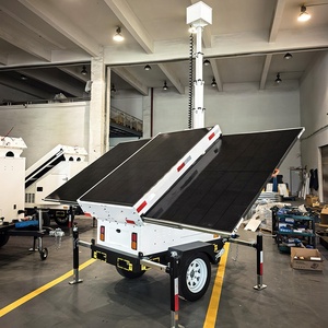 Remolque con Cámara de Seguridad Móvil, Alimentado por Energía Solar, Mástil de 6m, Torre CCTV, IP65 Impermeable, Cámara Opcional para Eventos Públicos - Product Image 5